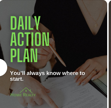 Daily action plan carousel card